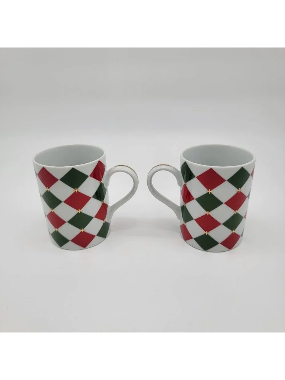Williams Sonoma Harlequin Porcelain Mugs